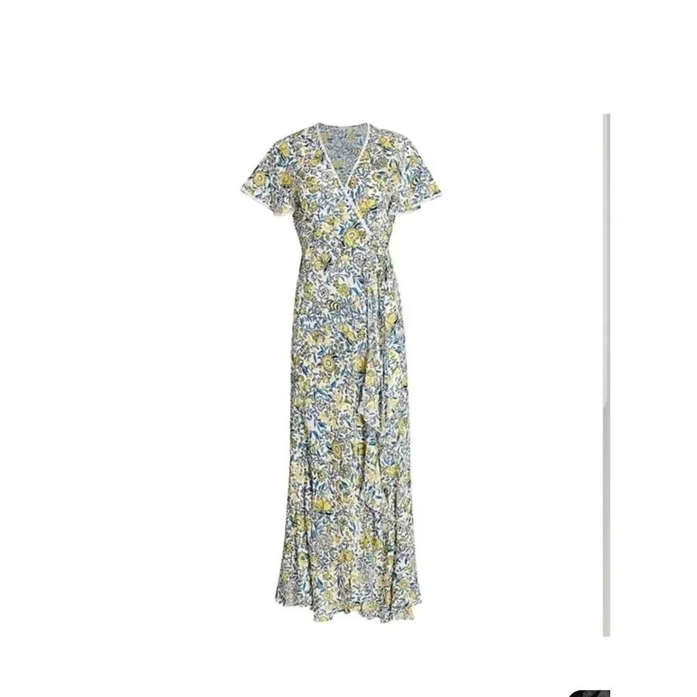 Poupette St. Barth  Joe Floral Wrap Maxi Dress Size XS
